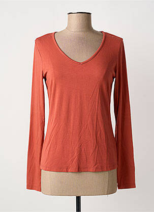 T-shirt manches longues manches longues orange LE PETIT BAIGNEUR femme