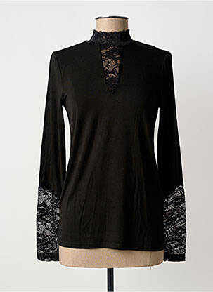 Top tissage jersey manches longues noir CULTURE femme