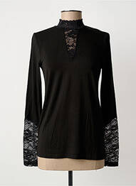 Top tissage jersey manches longues noir CULTURE femme