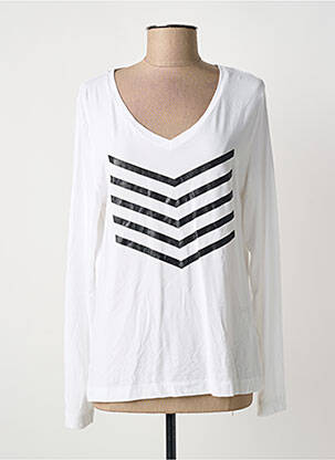 T-shirt manches longues manches longues blanc HTB femme
