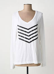 T-shirt manches longues manches longues blanc HTB femme