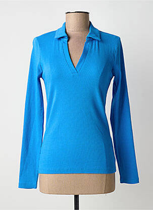 Polo manches longues manches longues bleu B.YOUNG femme