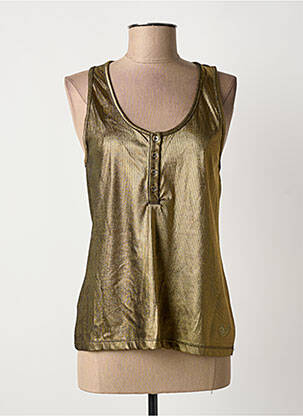 Top stretch sans manche or HBT femme