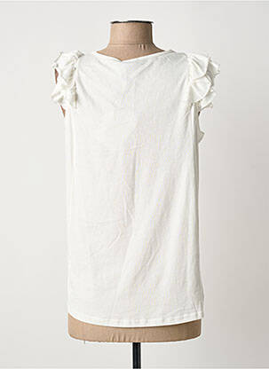 Top stretch manches courtes blanc JENSEN femme