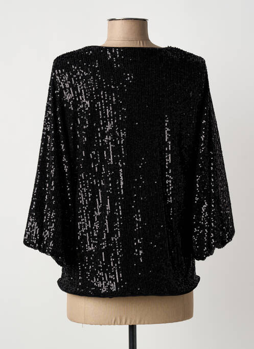 Top coupe cintrée manches 3/4 noir B.YOUNG femme