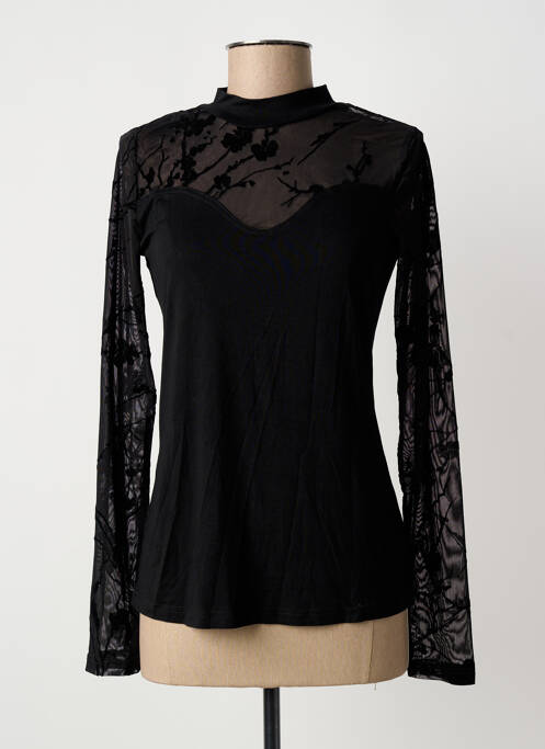 Top stretch manches longues noir CULTURE femme