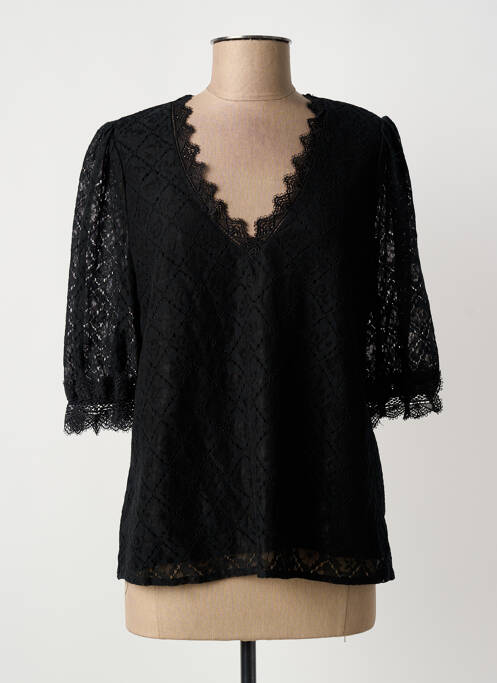 Top stretch manches 3/4 noir CHERRY PARIS femme
