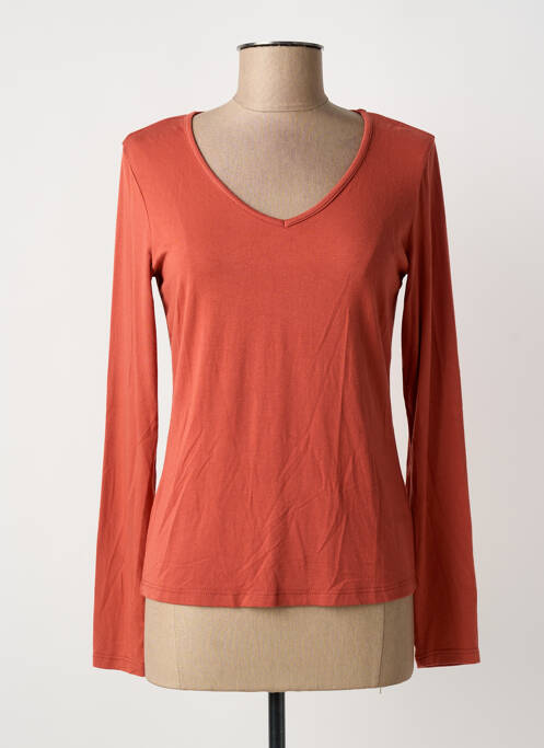 T-shirt manches longues manches longues orange LE PETIT BAIGNEUR femme