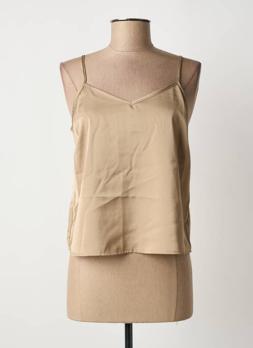Top manches bretelles ajustables fines bretelles marron CULTURE femme