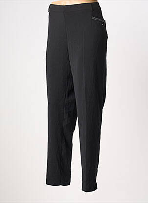 Pantalon slim taille élastique taille normale noir CHRISTINE LAURE femme