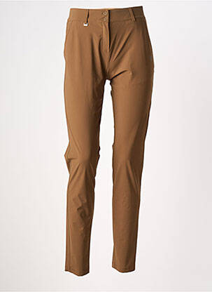 Pantalon slim poches marron HBT femme