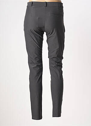 Pantalon 7/8 fermeture zippée sous rabat boutonné gris HBT femme