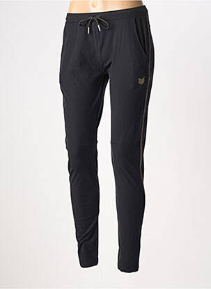 Pantalon slim taille élastique noir HBT femme