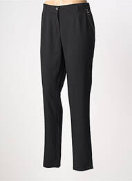Pantalon droit fermeture zippée sous rabat boutonné noir GREGORY PAT femme