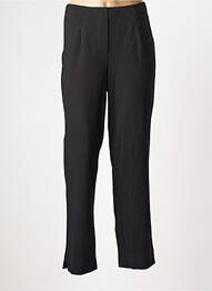 Pantalon droit taille élastique noir POISSONS BLANCS femme