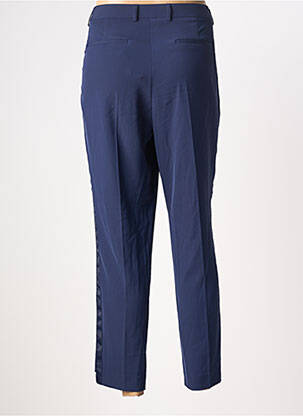 Pantalon 7/8 fermeture zippée sous rabat avec crochet bleu JULIE GUERLANDE femme