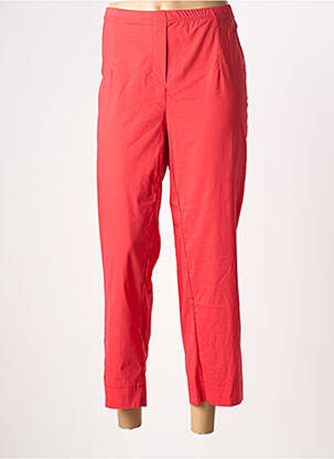 Pantalon 7/8 taille élastique rouge POISSONS BLANCS femme