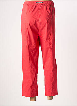 Pantalon 7/8 taille élastique rouge POISSONS BLANCS femme