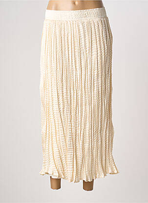Jupe longue coupe fluide beige CULTURE femme
