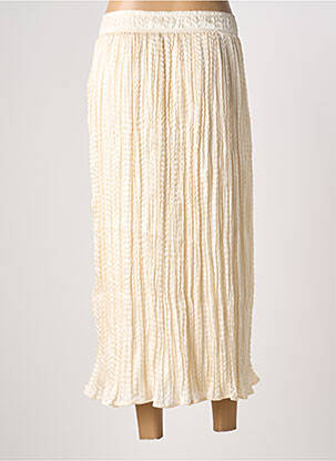 Jupe longue coupe fluide beige CULTURE femme