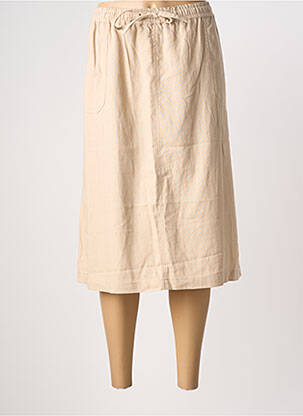 Jupe mi-longue coupe droite beige JENSEN femme