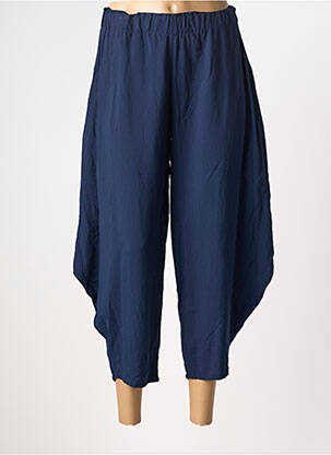 Pantalon 7/8 bleu POISSONS BLANCS femme