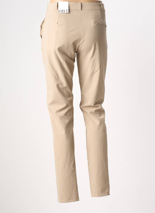 Pantalon slim poches beige HBT femme