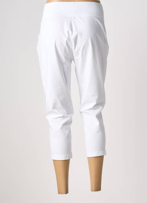 Pantacourt taille élastique blanc CECIL femme