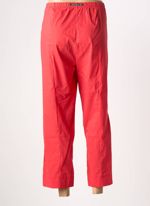Pantalon 7/8 taille élastique rouge POISSONS BLANCS femme