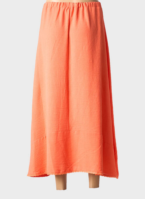 Jupe longue coupe fluide orange FRANCK ANNA femme