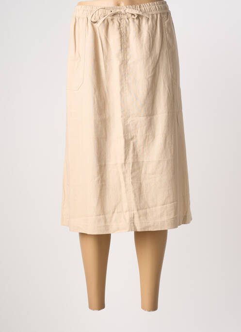 Jupe mi-longue coupe droite beige JENSEN femme