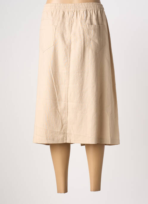 Jupe mi-longue coupe droite beige JENSEN femme