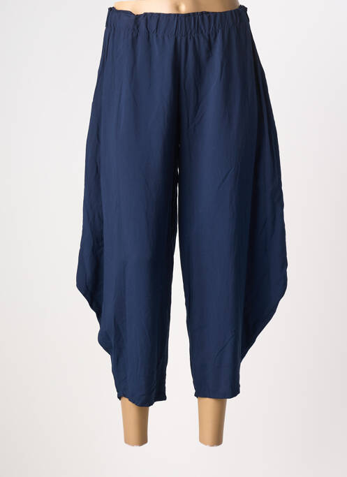 Pantalon 7/8 bleu POISSONS BLANCS femme