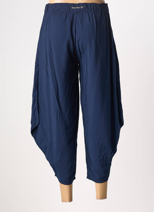 Pantalon 7/8 bleu POISSONS BLANCS femme