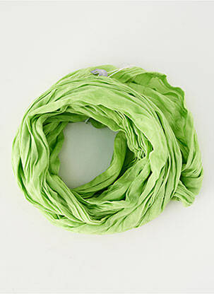Foulard tissage popeline vert CECIL femme