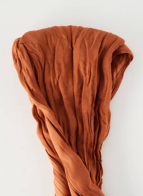 Foulard tissage popeline marron COWO femme