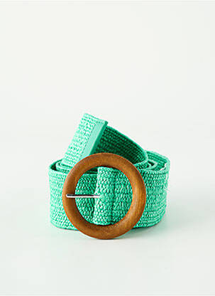 Ceinture effet matière satinée vert C'EST BEAU LA VIE femme