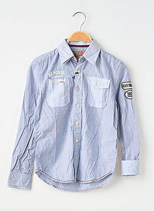 Chemise manches longues imprimé rayures bleu KAPORAL garçon