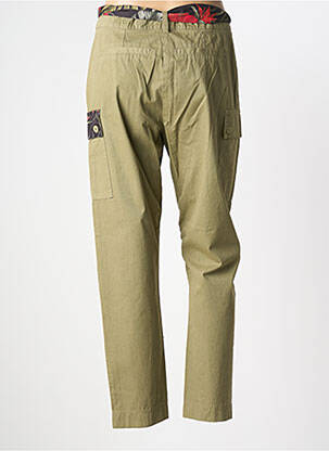 Pantalon cargo taille haute taille haute vert DIXIE femme