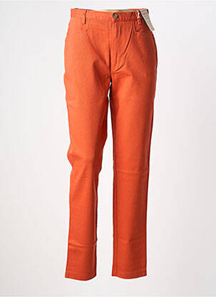Jeans coupe slim stretch taille haute orange JACKPOT femme