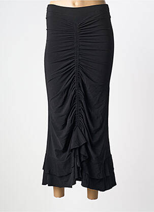 Jupe longue taille haute noir CHRISTELLE femme