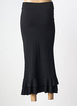 Jupe longue taille haute noir CHRISTELLE femme