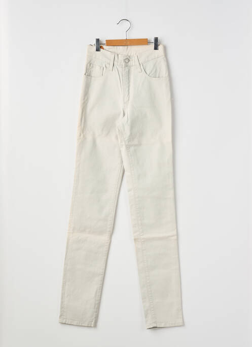Jeans coupe slim stretch taille haute beige CEDIXSEPT femme
