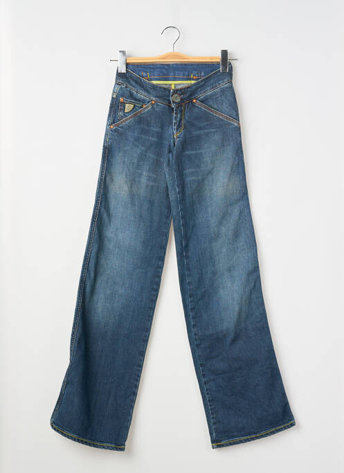 Jeans coupe large stretch taille basse bleu LOIS femme