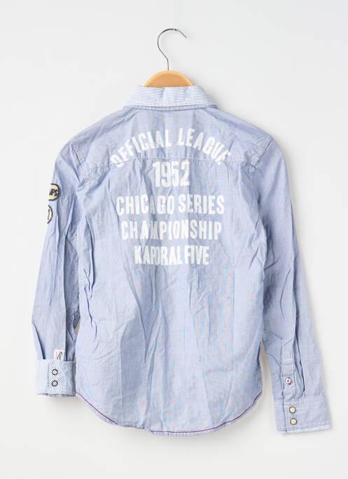 Chemise manches longues imprimé rayures bleu KAPORAL garcon