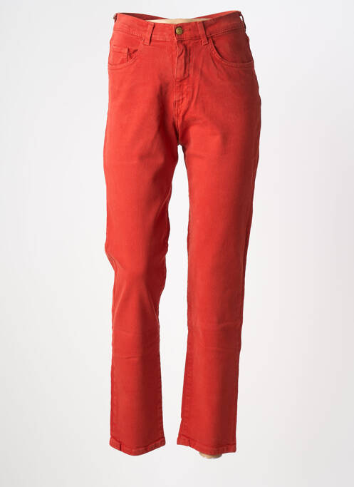 Jeans coupe slim stretch taille haute orange CEDIXSEPT femme
