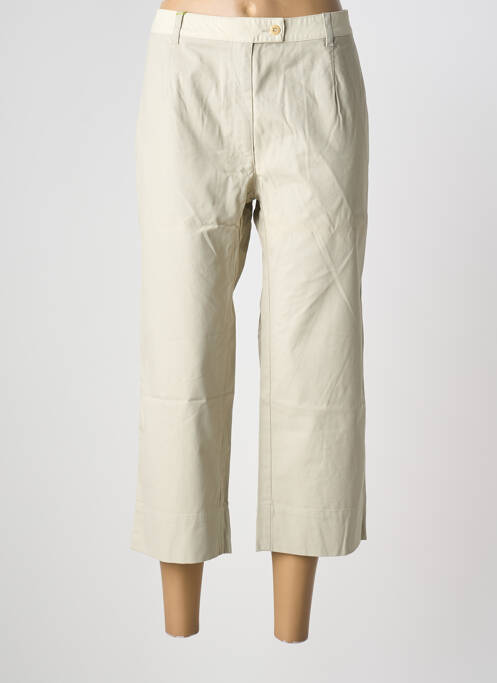 Pantacourt tissage popeline taille normale beige BENSIMON femme