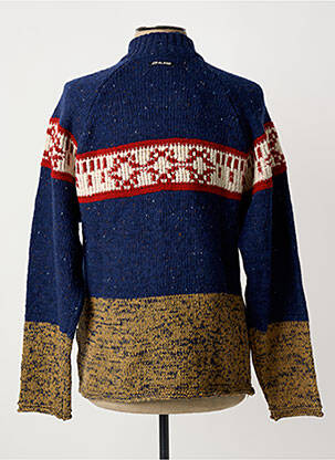 Pull tissage jacquard manches longues bleu BLEND OF AMERICA homme