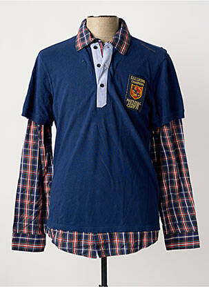 Polo manches longues manches longues bleu ENERGIE homme