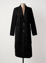 Manteau long coupe cintrée sans capuche noir LA PETITE ETOILE femme